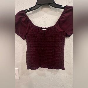 Aeropostale Ribbed off the shoulder Crop Top